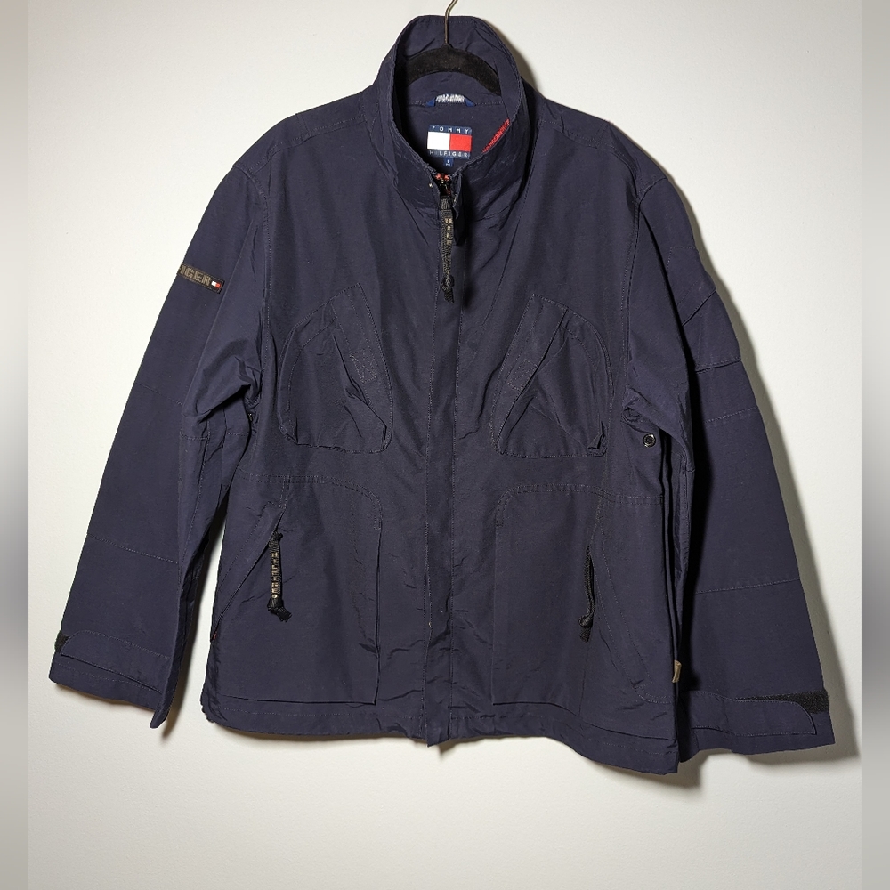 Tommy Hilfiger Blue Utility Jacket, size large